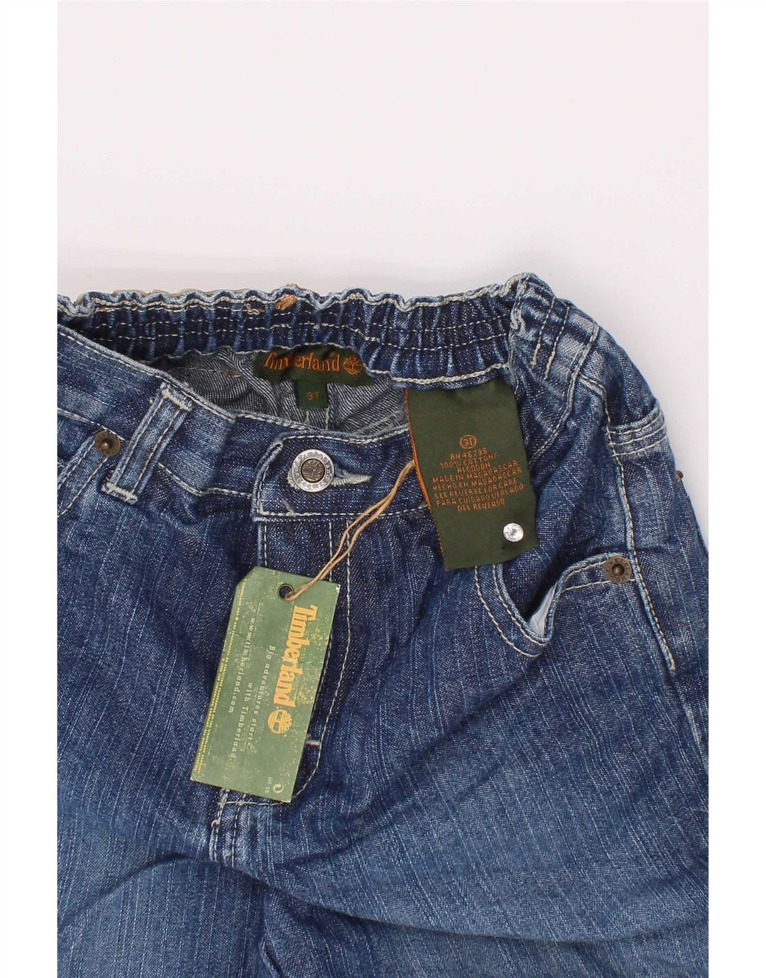 Timberland Cargo-Jeansshorts für Jungen, 2–3 Jahre, W22, blaue Baumwolle