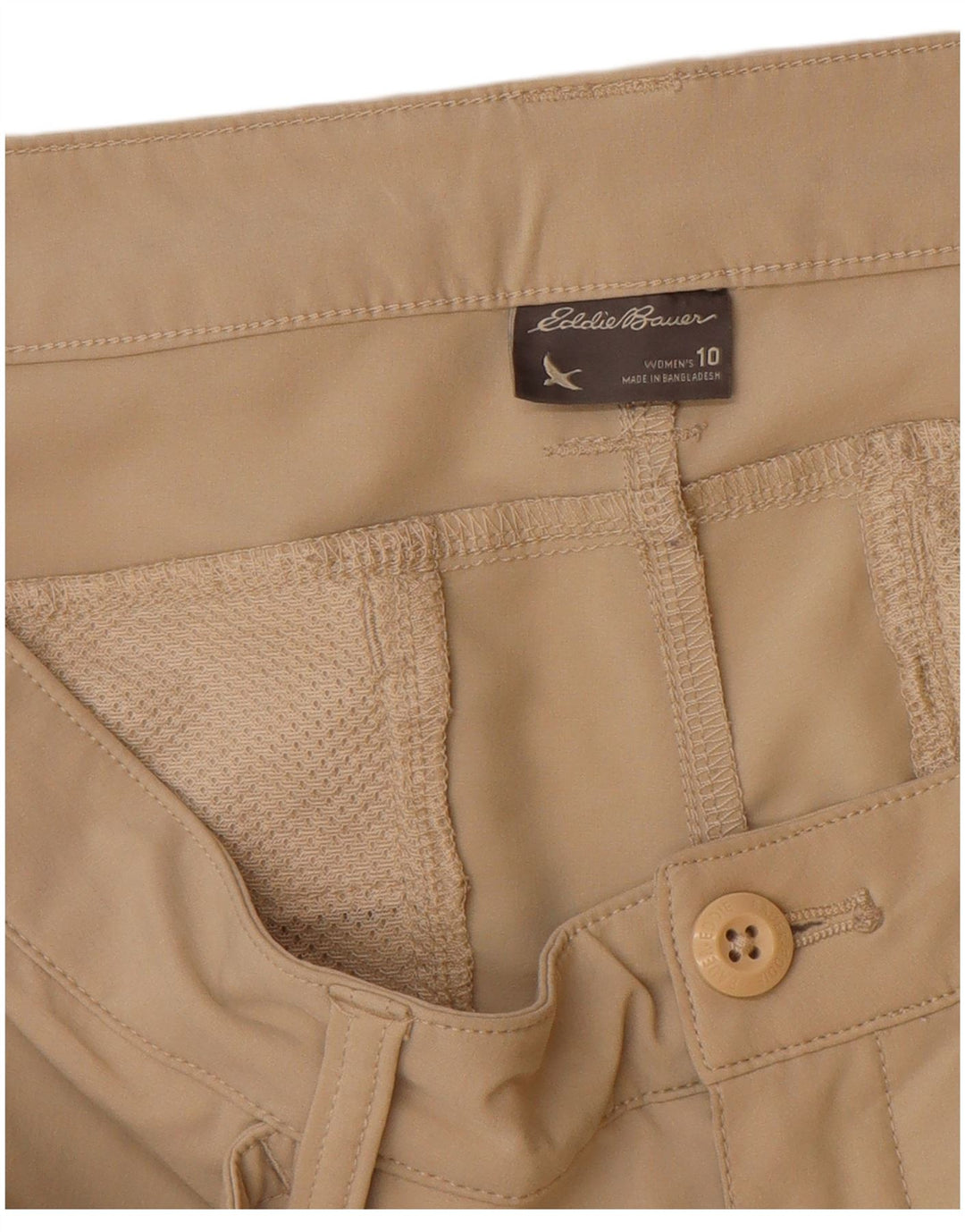 Eddie Bauer Damen Freizeitshorts US 10 Large W32 Beige Polyester