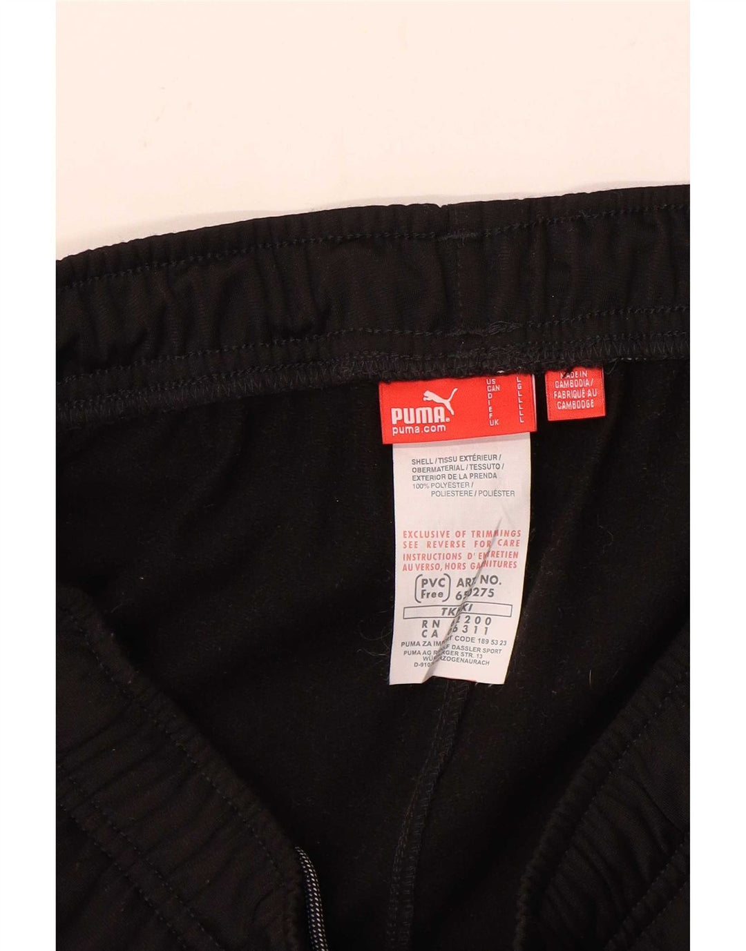 Puma Herren-Trainingshose, groß, aus schwarzem Polyester