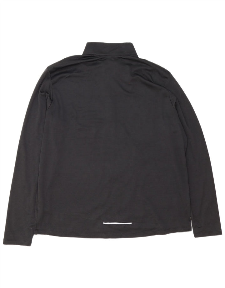 Nike Herren Dri Fit Zip Neck Pullover Trainingsanzug Top 2XL Schwarz Polyester