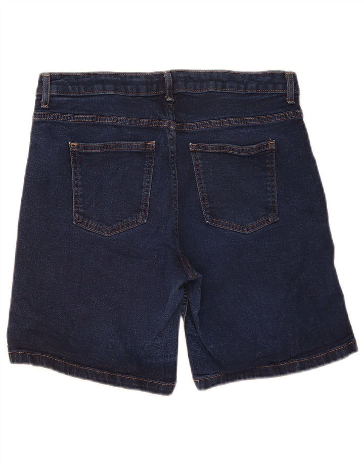 Marks & Spencer Damen-Jeansshorts UK 12 Medium W30 Marineblaue Baumwolle