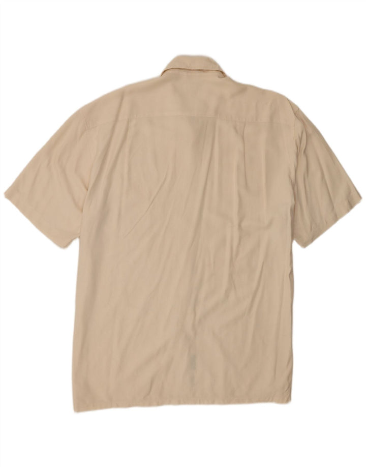 Nautica Herren Kurzarmhemd XL Beige Seide