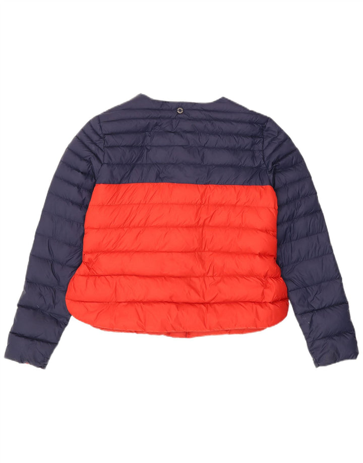 Armani Jeans Damen Wattierte Jacke IT 44 Medium Navy Blue Colourblock