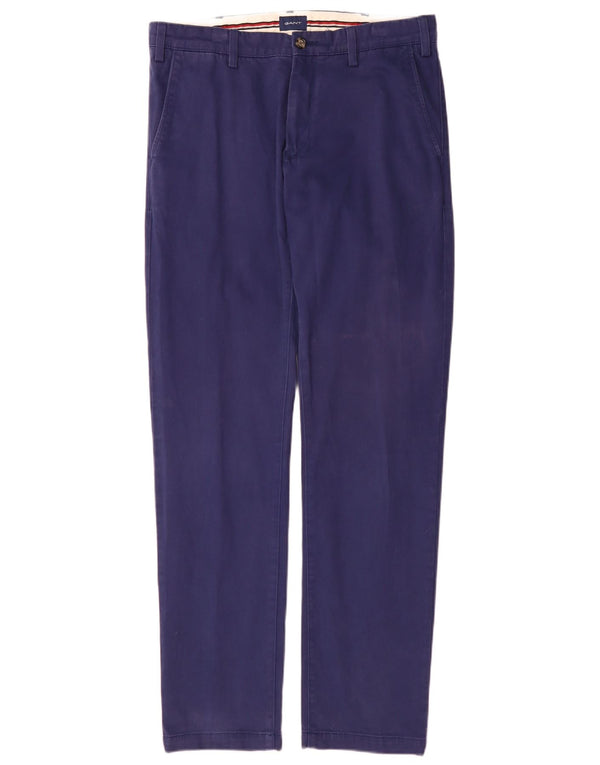 Gant Herren Regular Chinohose W32 L34 Blaue Baumwolle