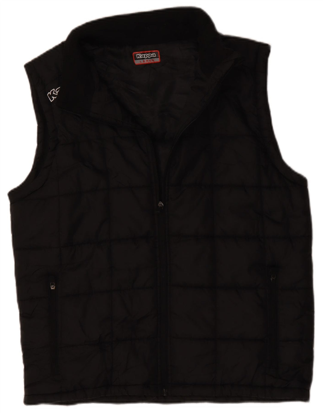 Kappa Herren Wattierte Weste UK 40 Large Schwarz Polyester
