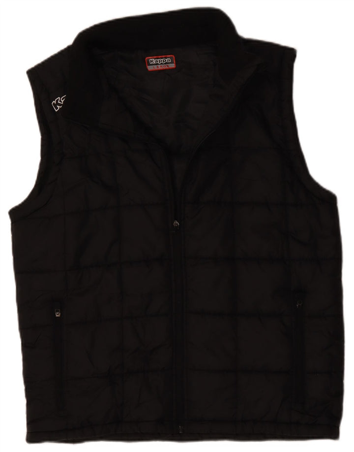 Kappa Herren Wattierte Weste UK 40 Large Schwarz Polyester