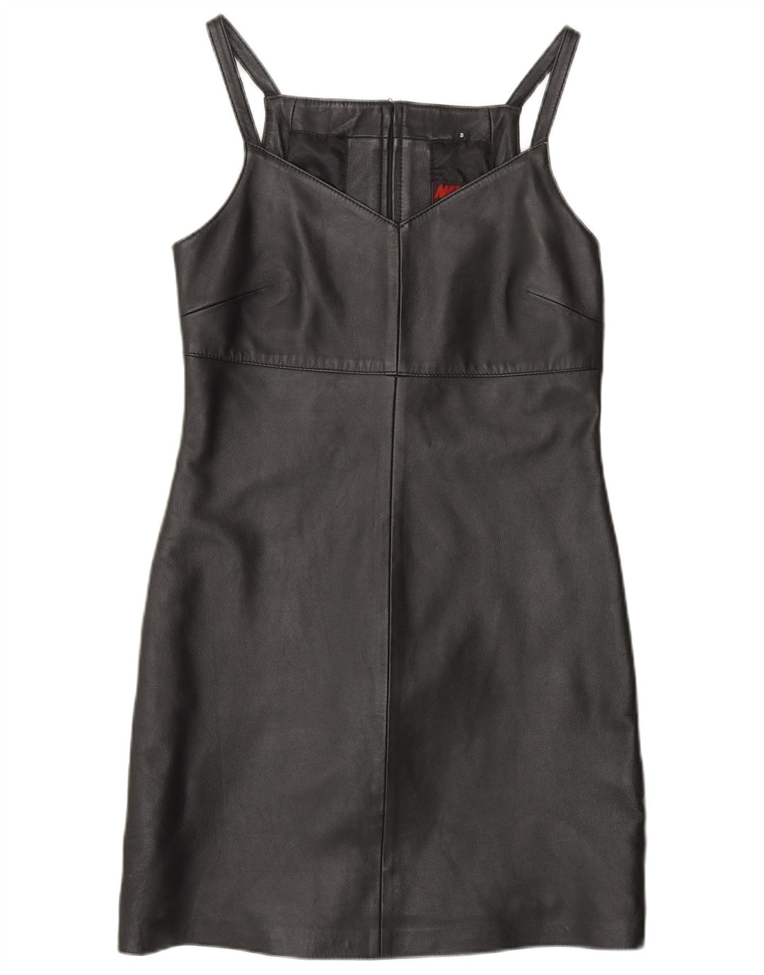 MADDOX Ärmelloses Damen-Etuikleid aus Leder, Gr. 10, Größe S, schwarzes Leder