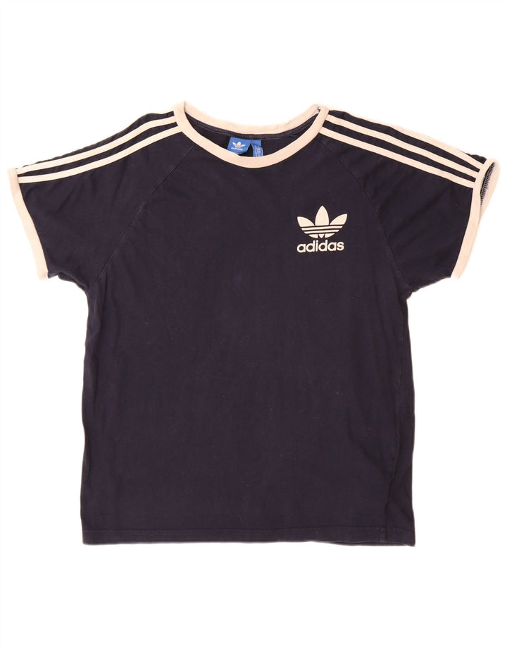 Adidas Herren T-Shirt Top Medium Marineblau Baumwolle