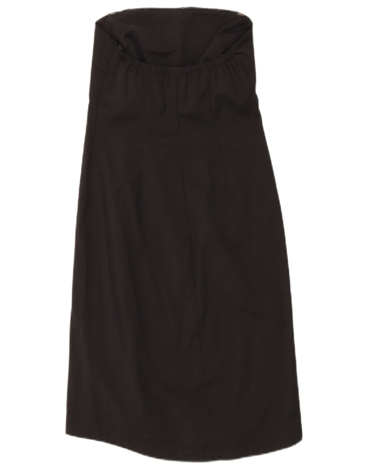 J. Crew Damen Trägerloses Kleid US 0 XS Schwarze Baumwolle