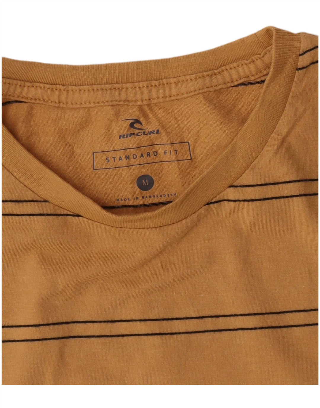 Rip Curl Herren-T-Shirt mit Standard-Passform, mittelgelb, gestreift, Baumwolle