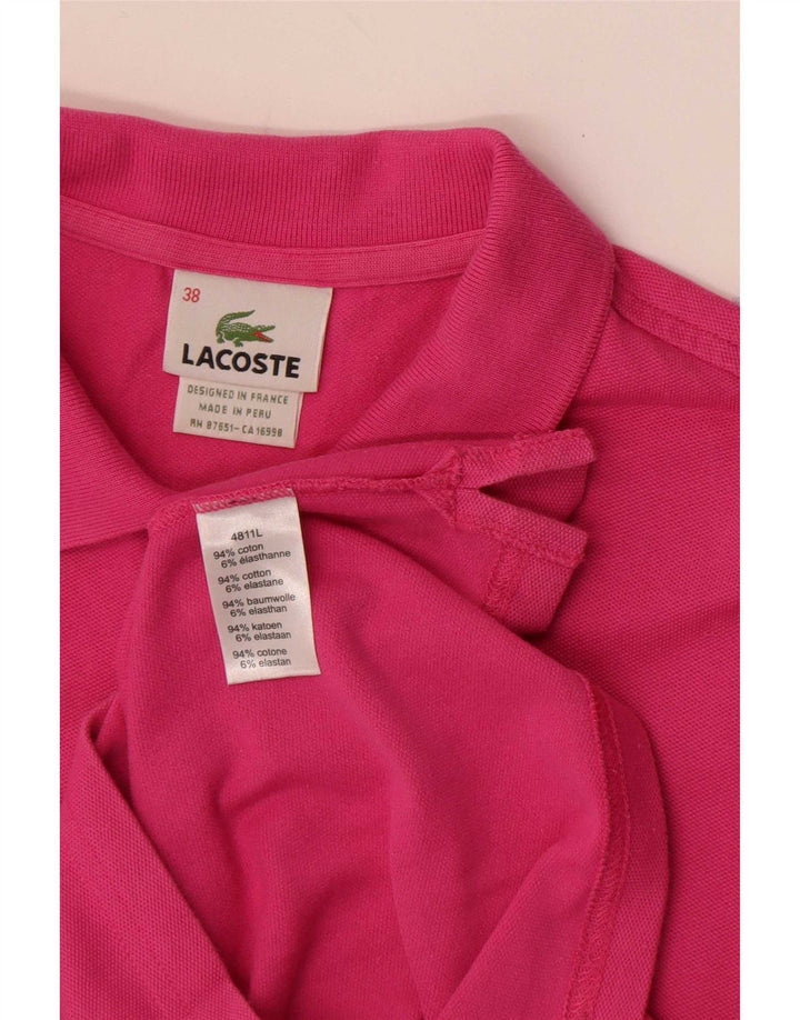 Lacoste Damen Poloshirt EU 38 Mittelrosa Baumwolle