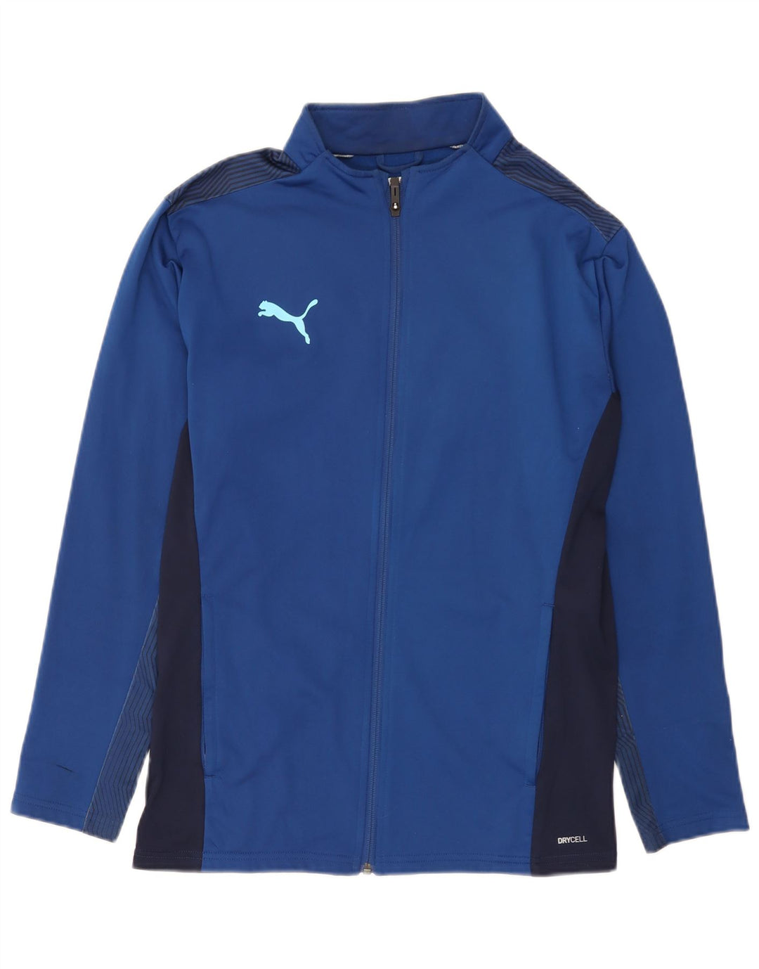 Puma Herren-Trainingsanzug-Top-Jacke, Mittelblau, Farbblock