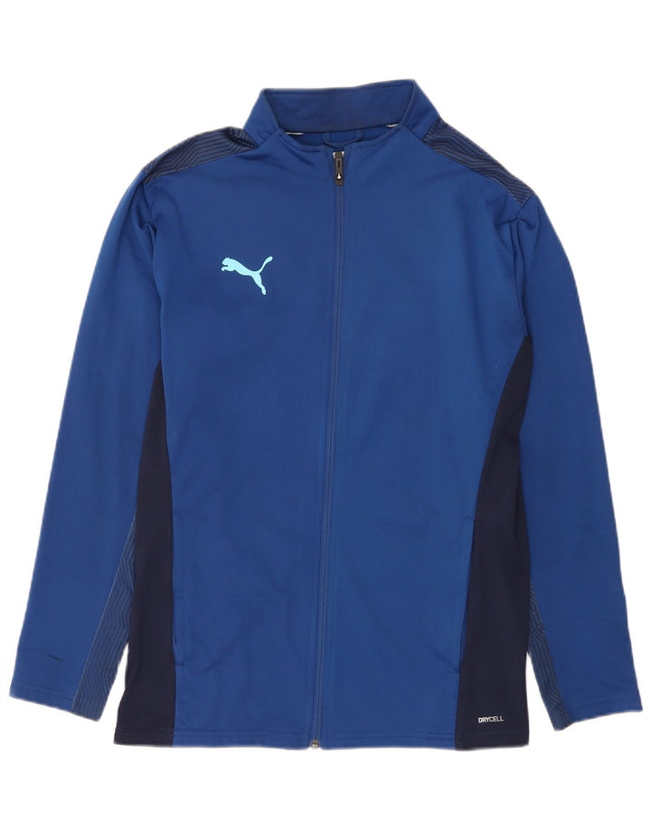 Puma Herren-Trainingsanzug-Top-Jacke, Mittelblau, Farbblock