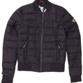 SUPERDRY Damen Wattierte Jacke UK 10 Small Marineblau Polyester