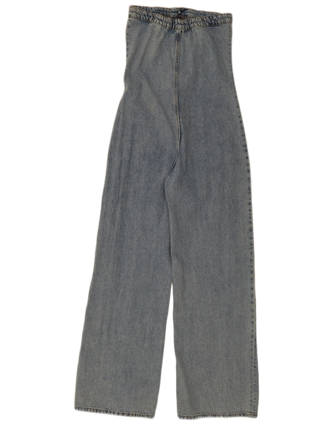 Trägerloser Denim-Jumpsuit von Zara für Damen, Gr. 10, Größe S, Blau