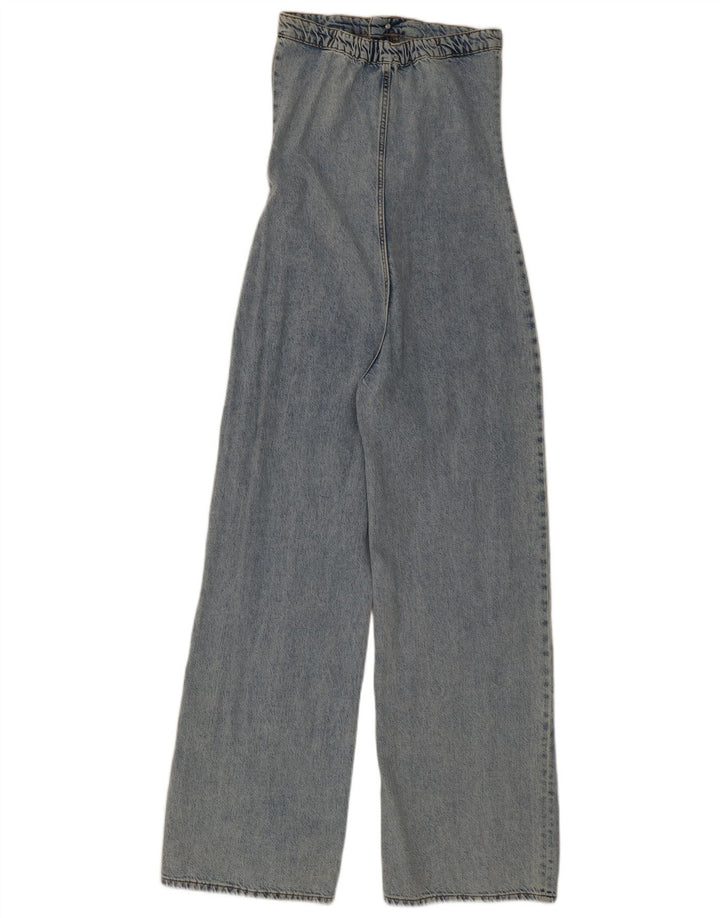 Trägerloser Denim-Jumpsuit von Zara für Damen, Gr. 10, Größe S, Blau