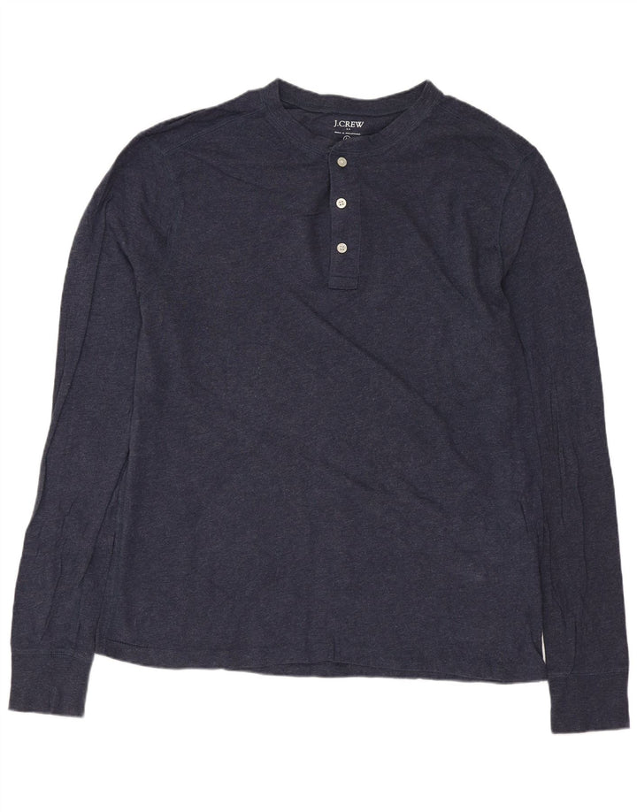 J. Crew Herren-Oberteil, langärmelig, groß, marineblau, Baumwolle