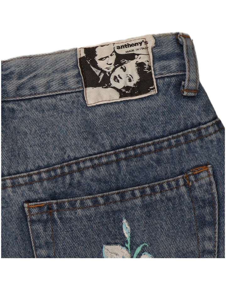 Vintage Damen Tapered Jeans W26 L27 Blau