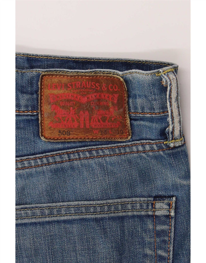 Levi's Herren 508 Straight Jeans W34 L30 Blaue Baumwolle