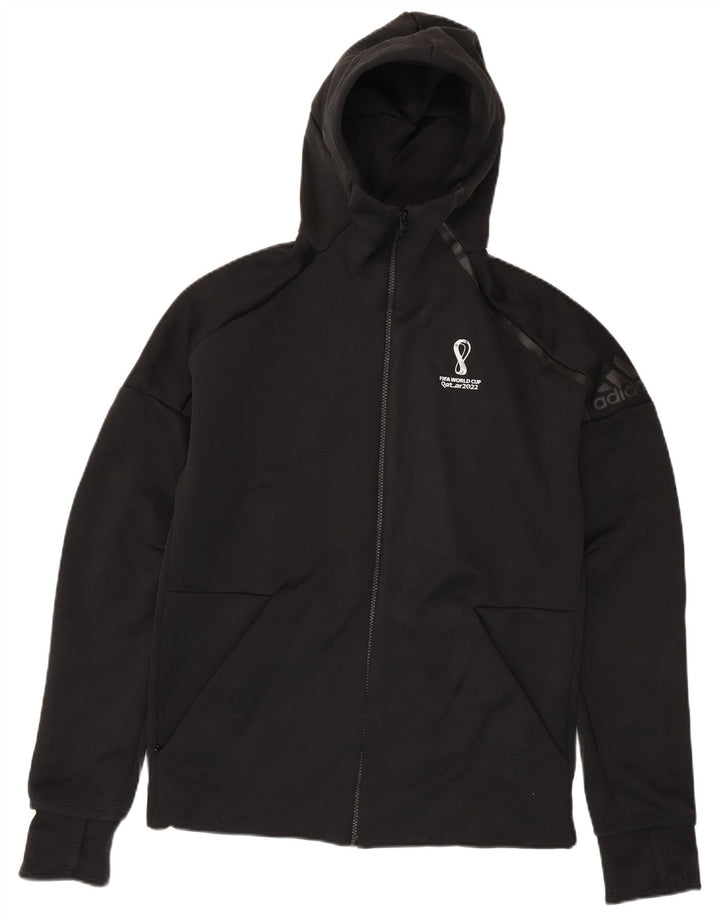 Adidas Herren Zip Hoodie Pullover Medium Schwarz Polyester