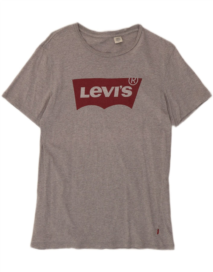 LEVI'S Mens Graphic T-Shirt Top Small Grey Vintage Levi's and Second-Hand Levi's from Messina Hembry 