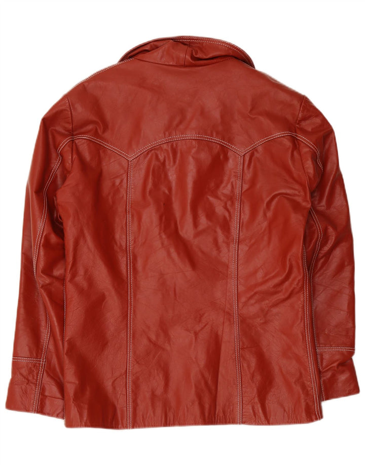 Vintage Damen Lederjacke UK 38 Mittelrot