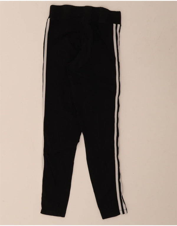 Adidas Damen Leggings UK 12 Medium Schwarz Baumwolle
