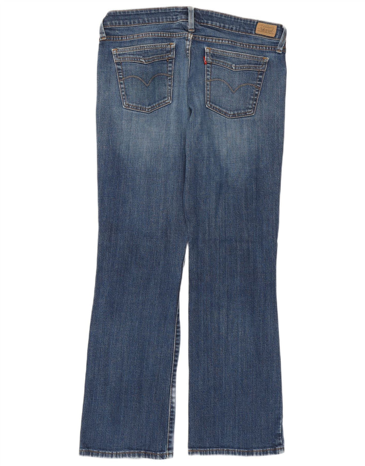 LEVI'S Damen 545 Low Bootcut Jeans US 14 XL W36 L30 Blaue Baumwolle