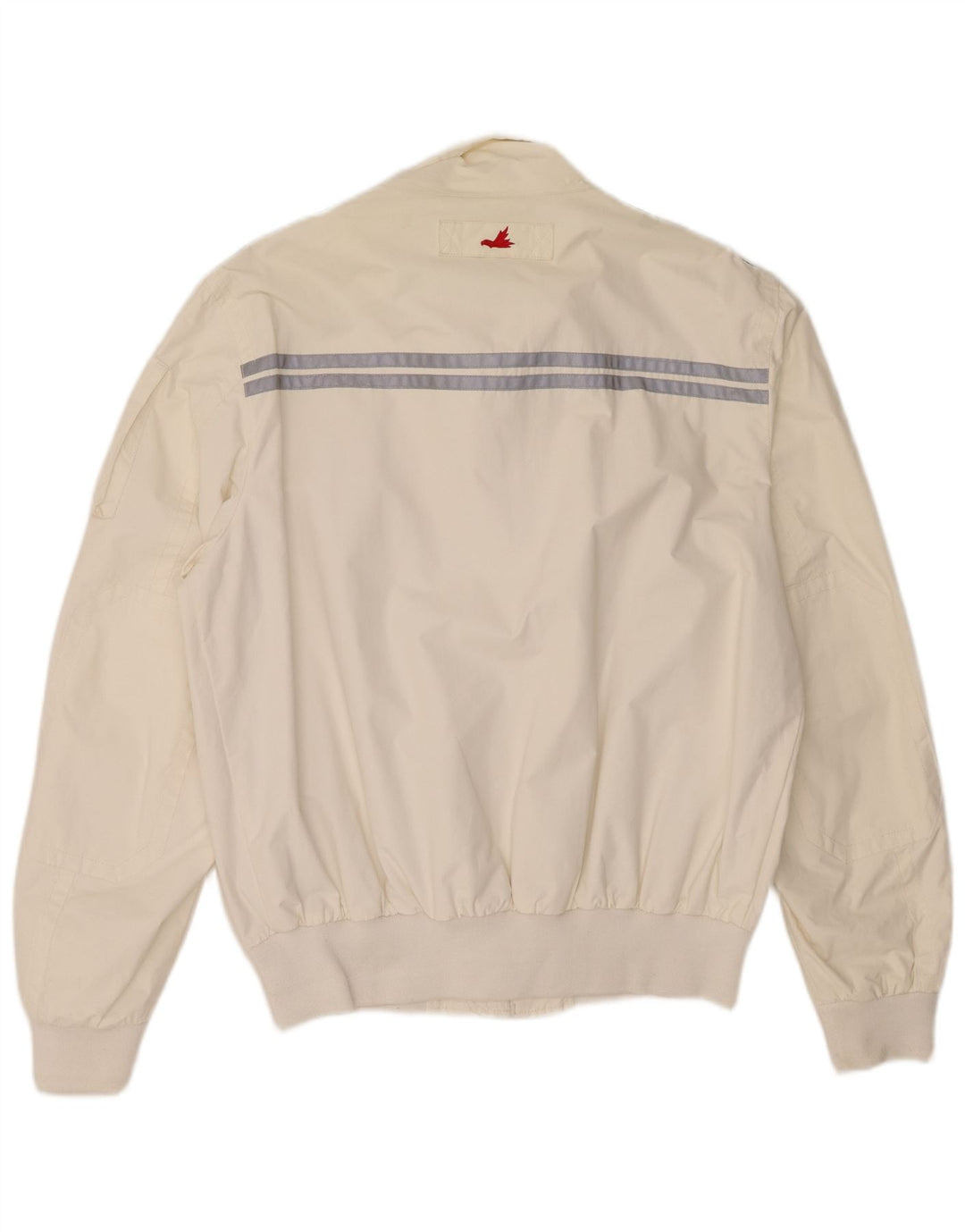 Grafische Bomberjacke für Herren von Museum, UK 42, XL, gebrochenes Weiß, Colourblock-Polyamid