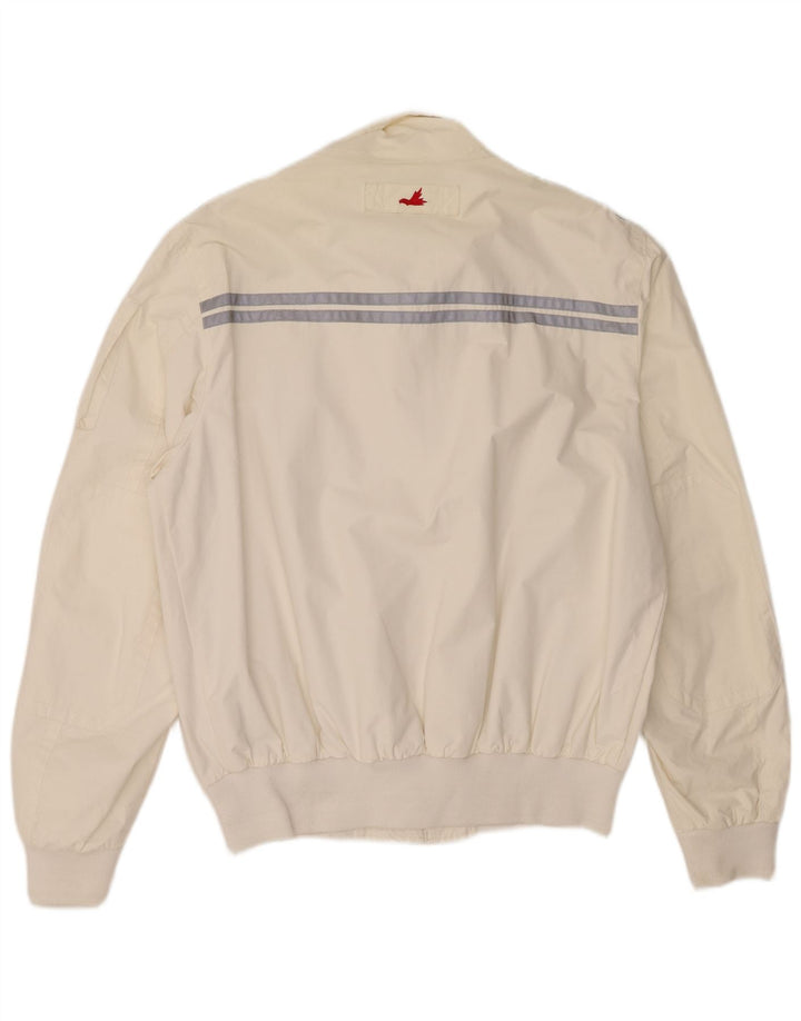 Grafische Bomberjacke für Herren von Museum, UK 42, XL, gebrochenes Weiß, Colourblock-Polyamid