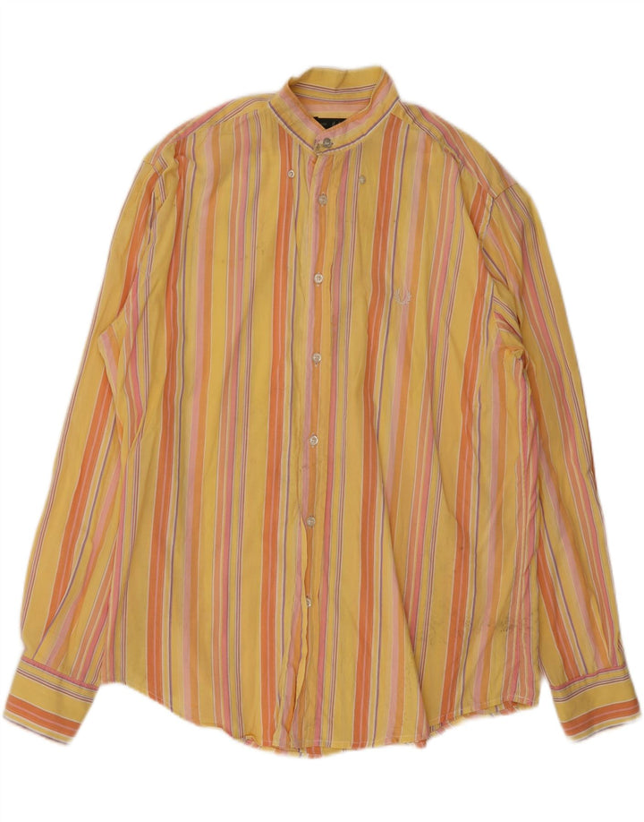 FRED PERRY Mens Shirt Large Yellow Striped Vintage Fred Perry and Second-Hand Fred Perry from Messina Hembry 