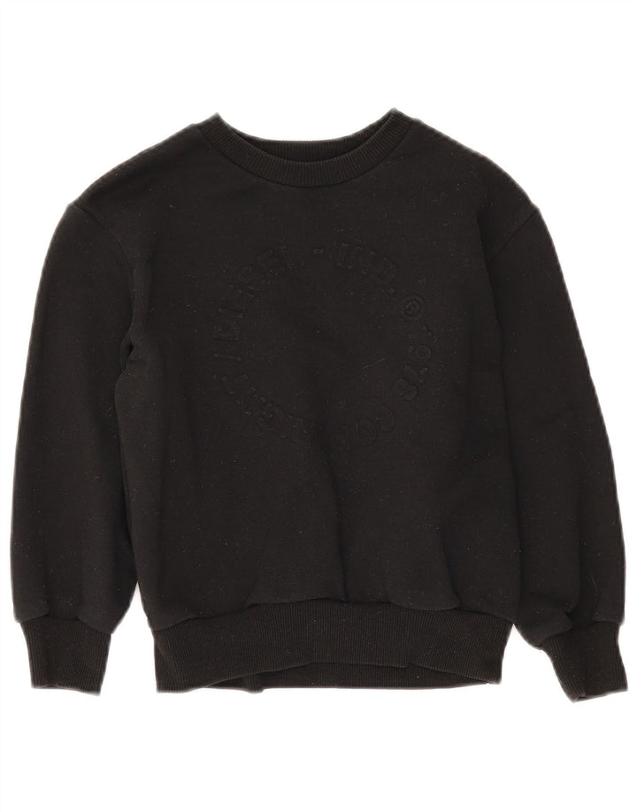 Diesel Jungen-Sweatshirt mit Grafik, 7–8 Jahre, schwarze Baumwolle