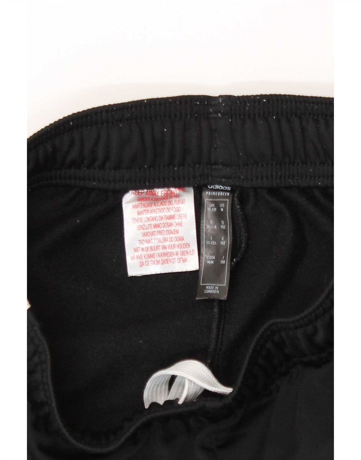 Adidas Jungen-Trainingshose, Jogginghose, 11–12 Jahre, schwarzes Polyester