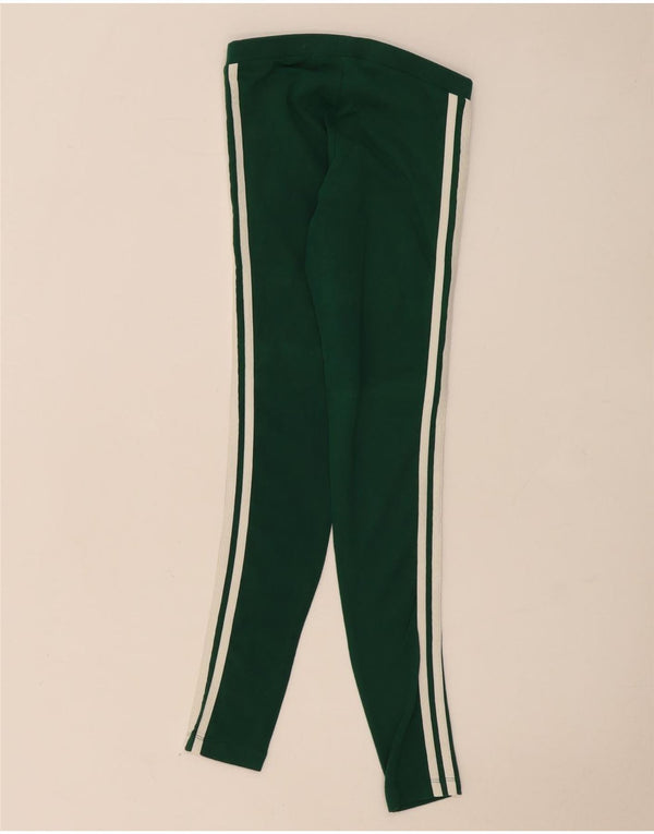 Adidas Damen Leggings UK 8 Small Grüne Baumwolle