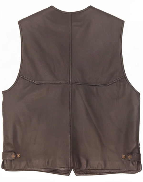 Barnardo Herren Lederweste Medium Schwarz