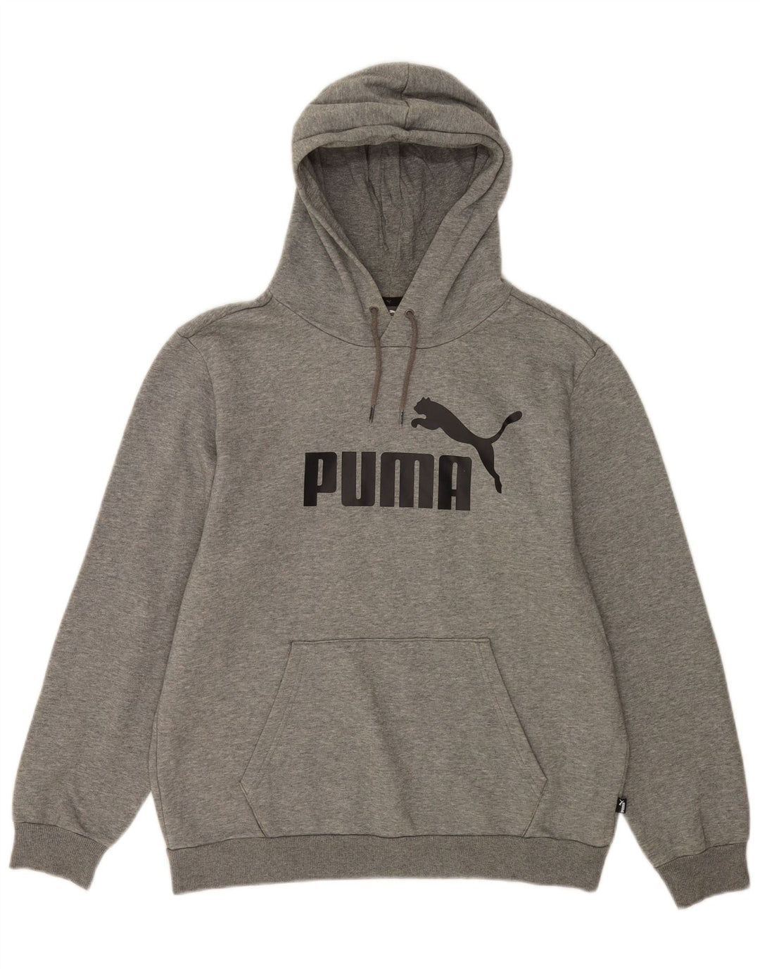 Puma Herren-Kapuzenpullover mit Grafik, mittelgrau gesprenkelte Baumwolle