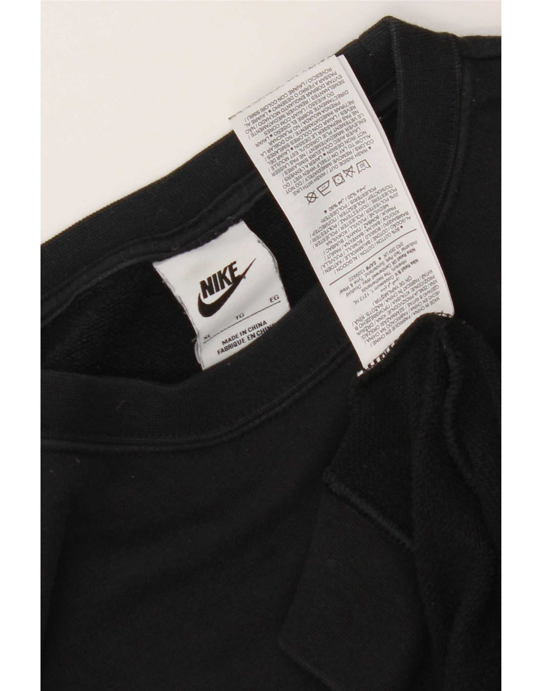Nike Herren Sweatshirt Pullover XL Schwarz Baumwolle