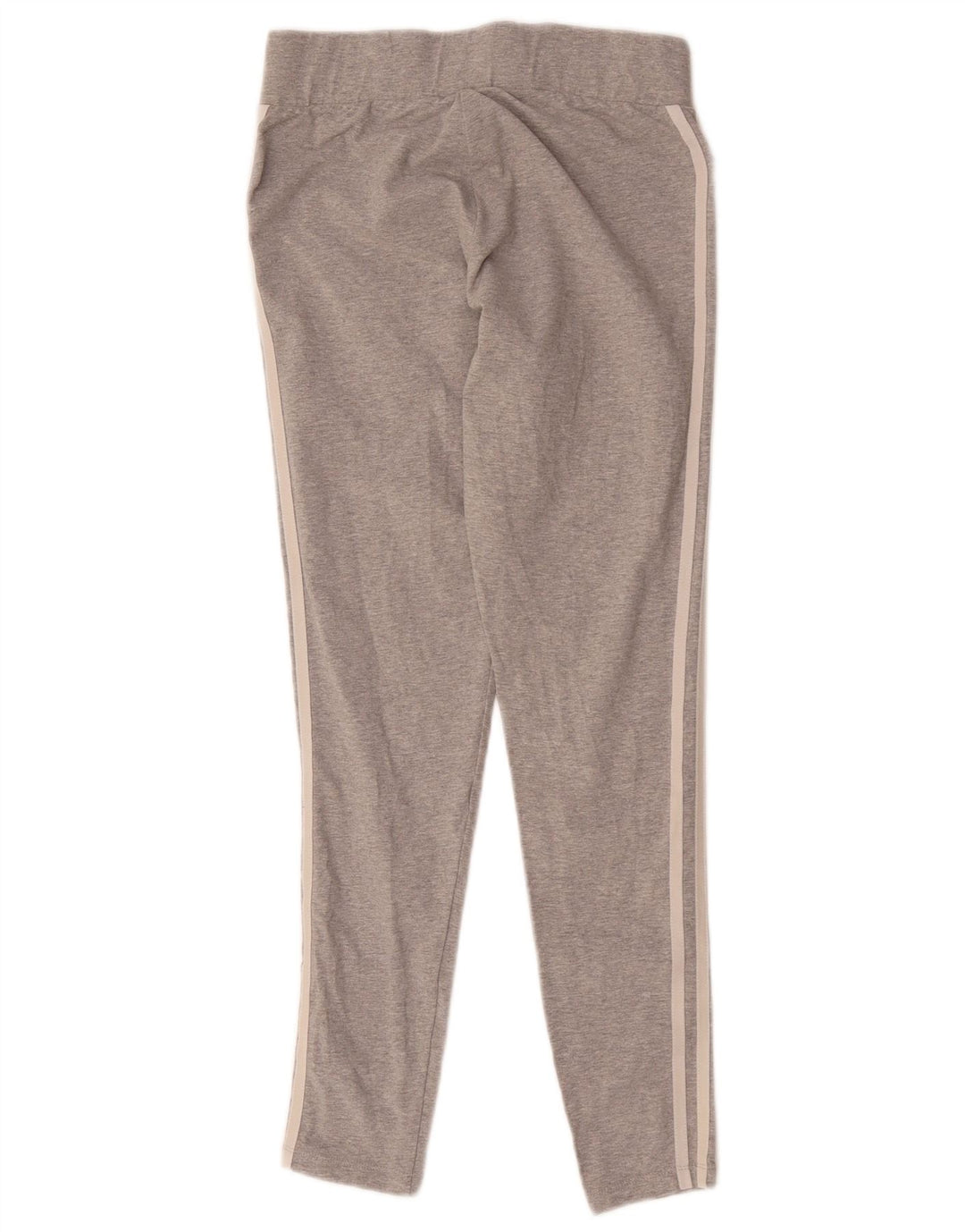 Adidas Damen Leggings UK 12 Mittelgrau gefleckte Baumwolle