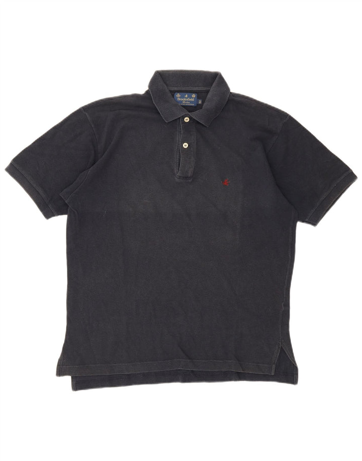 Brooksfield Herren-Poloshirt IT 50, mittelmarineblaue Baumwolle