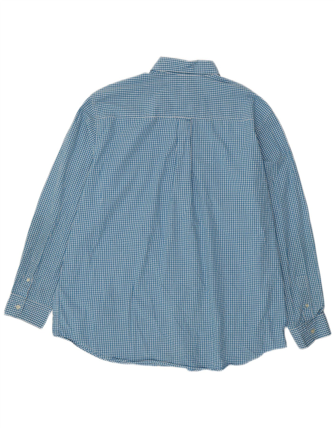 Chaps Herren-Hemd, groß, 2XL, blaues Gingham-Baumwolle