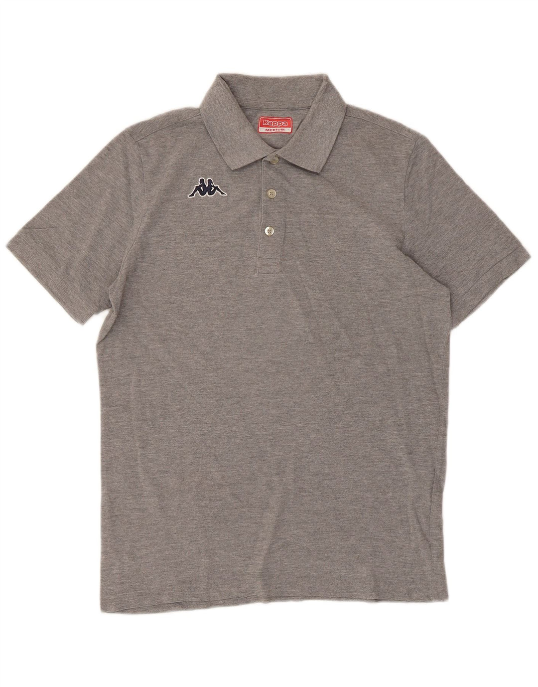 Kappa Herren-Poloshirt aus mittelgrauer Baumwolle