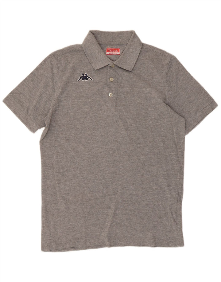 Kappa Herren-Poloshirt aus mittelgrauer Baumwolle