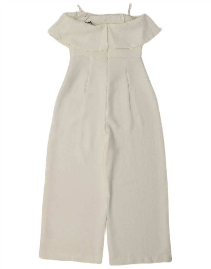 Trägerloser Damen-Jumpsuit von Zara, Größe S, Größe S, Weiß, Polyester