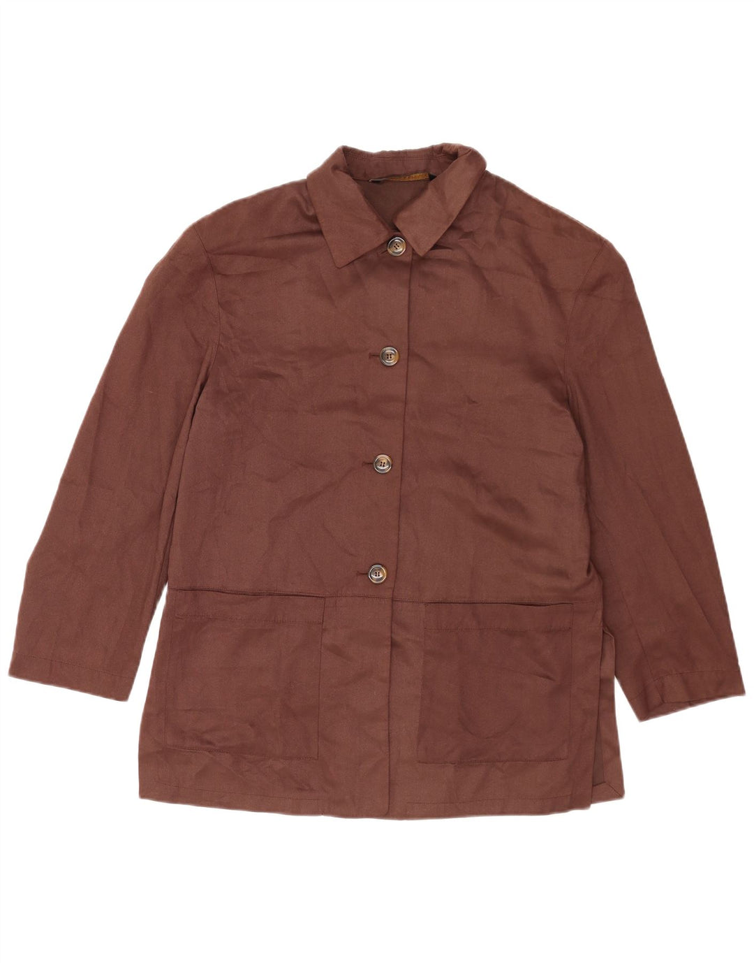 Marks & Spencer Damen-Blazerjacke mit 3 Knöpfen, Gr. 14, Braun, Polyester