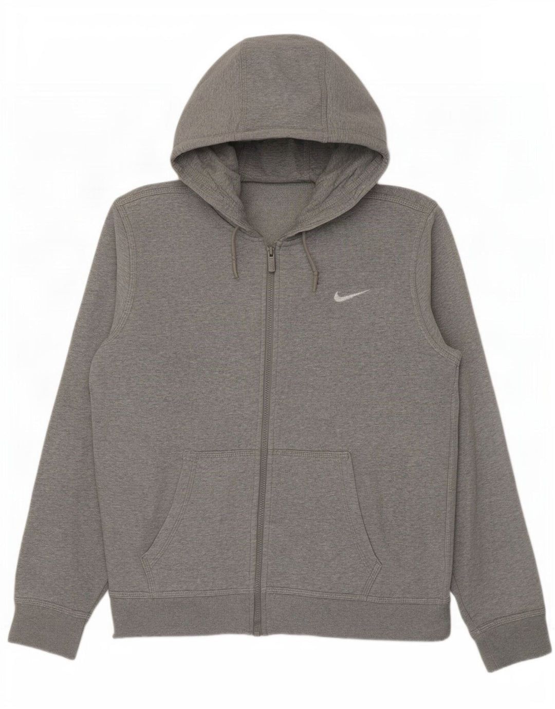 Nike Herren-Kapuzenpullover mit Reißverschluss, mittelgrau gefleckte Baumwolle