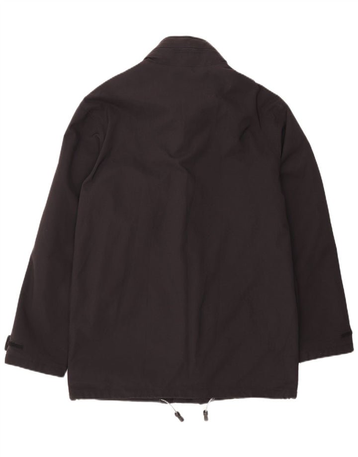 Gianfranco Ferre Herren-Windbreakerjacke mit Kapuze, UK 38, Mittelschwarzes Nylon