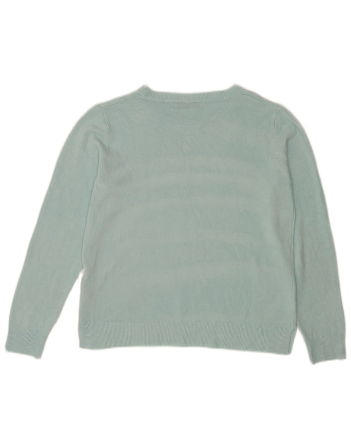 Marks & Spencer Damen-Pullover mit Rundhalsausschnitt, Größe 40, Türkis