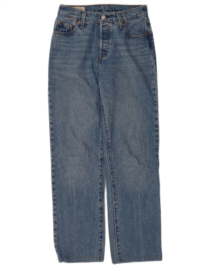 Levi's Damen 501 Straight Jeans W23 L28 Blaue Baumwolle