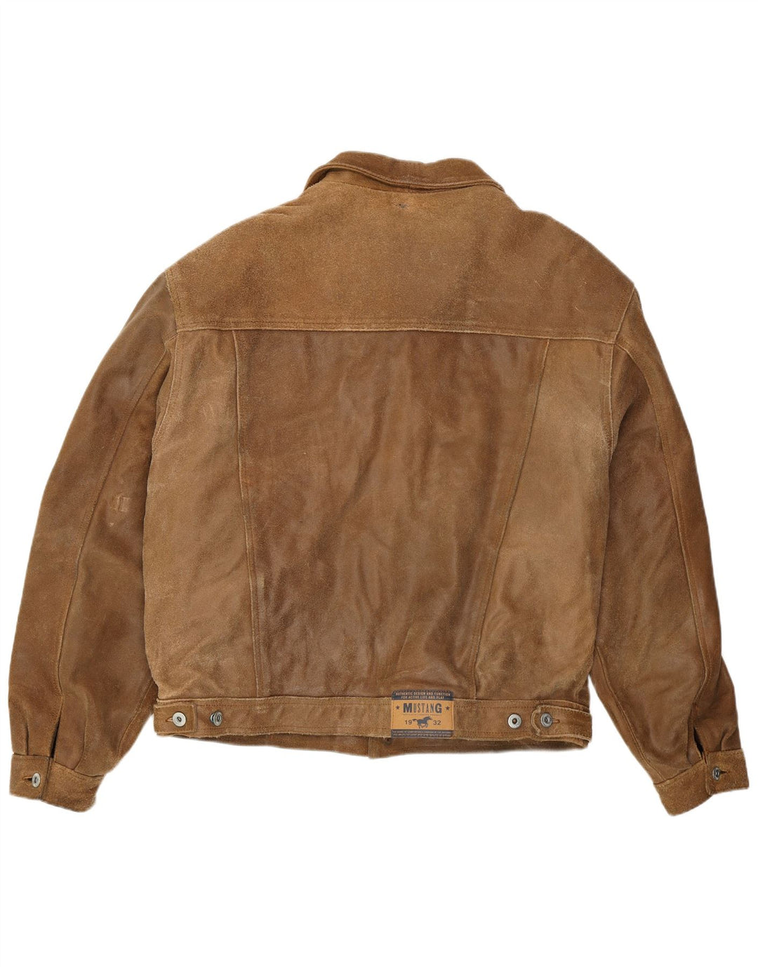 Mustang Herren Bomber Lederjacke UK 42 XL Braun