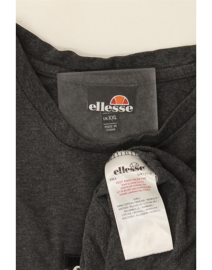 Ellesse Herren T-Shirt Top 2XL Grau Baumwolle